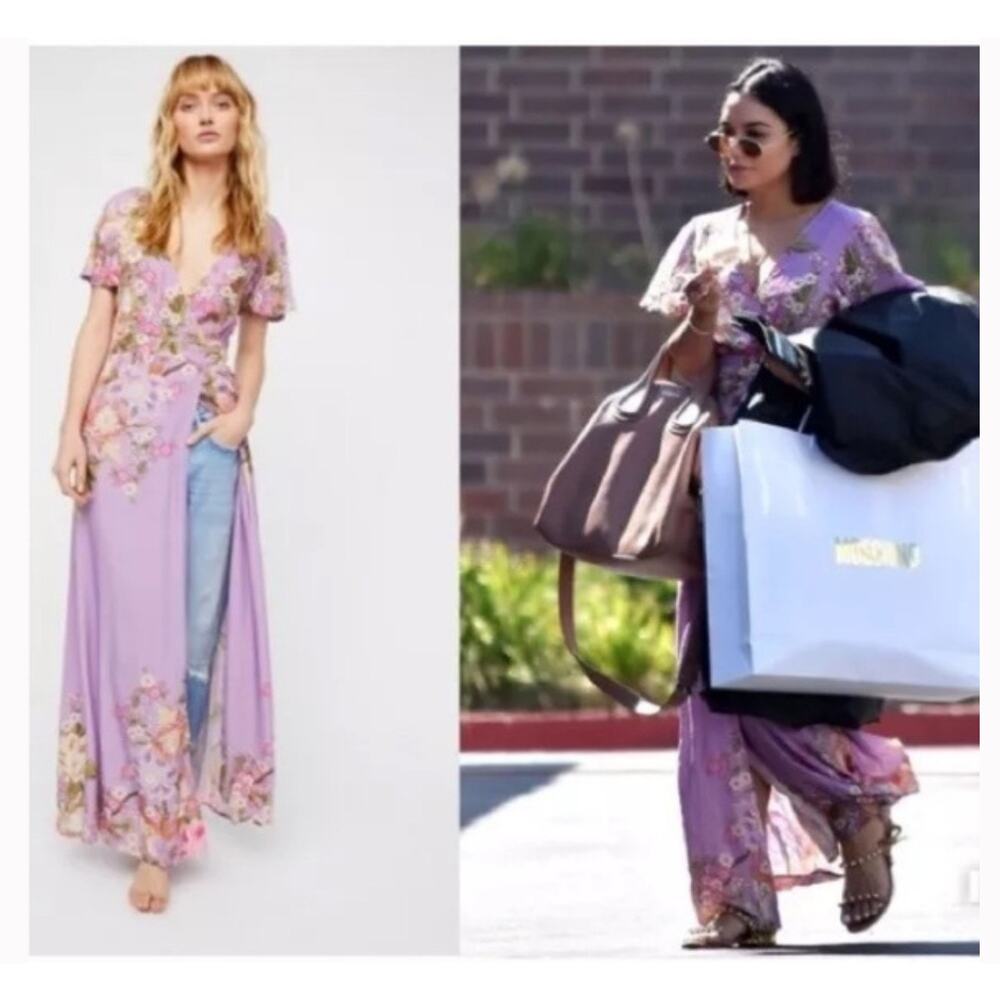 Spell & The Gypsy Blue Skies‎ Wrap Lilac Maxi dress size XS ASO Vanessa Hudgens